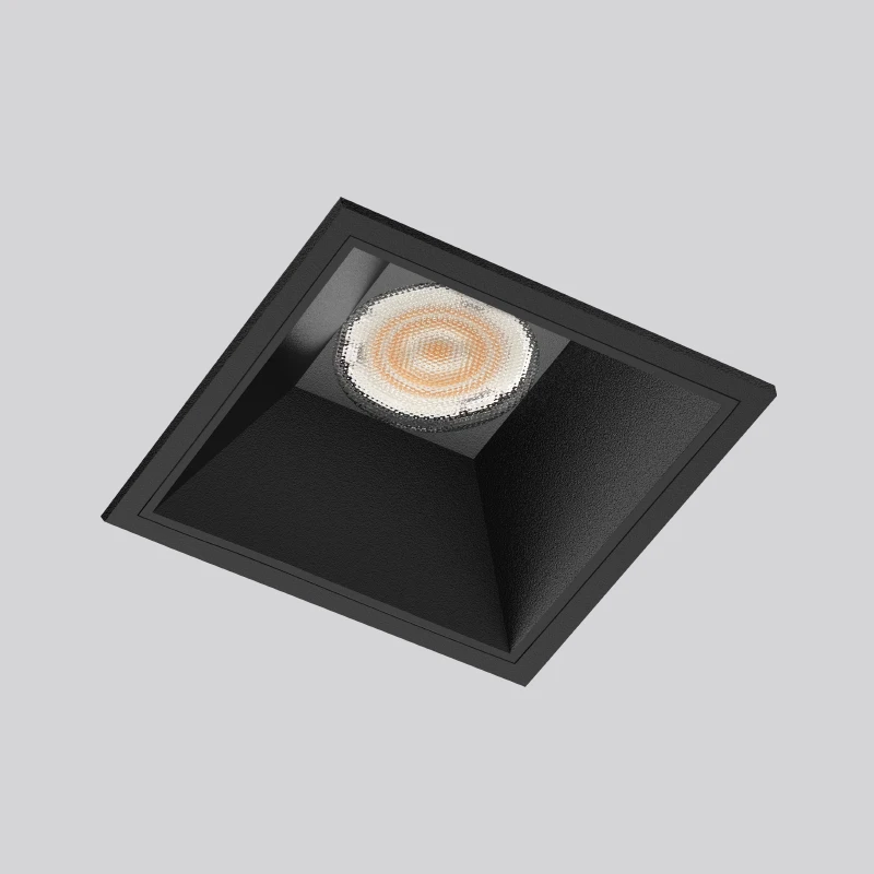 LED Downlight Square IP65 Wet Recessed Ceiling Spotlight 15W Anti Glare ETL COB Downlight For Bathroom Balcony